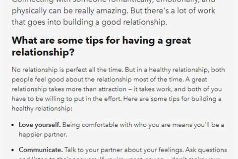 How Tips and guidelines for building a healthy relationship - Maple can Save You Time, Stress, and..