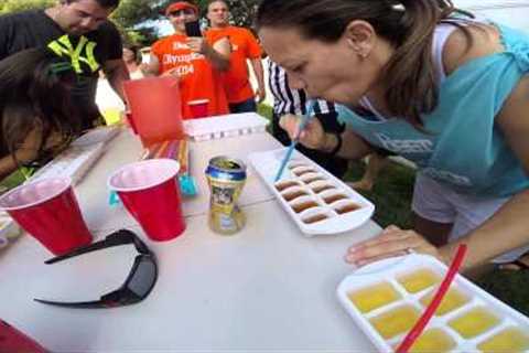 Beer Olympics 2014 - Ice Cube Tray Chug Beer Drinking Games