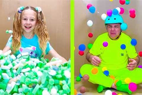 Nastya Mystery Colored Boxes Challenge and other funny kids stories